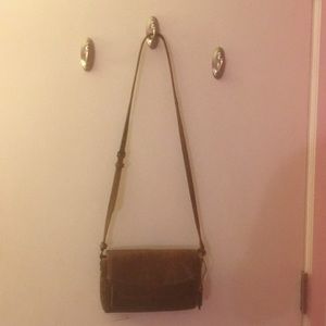 FRYE brown leather crossbody bag